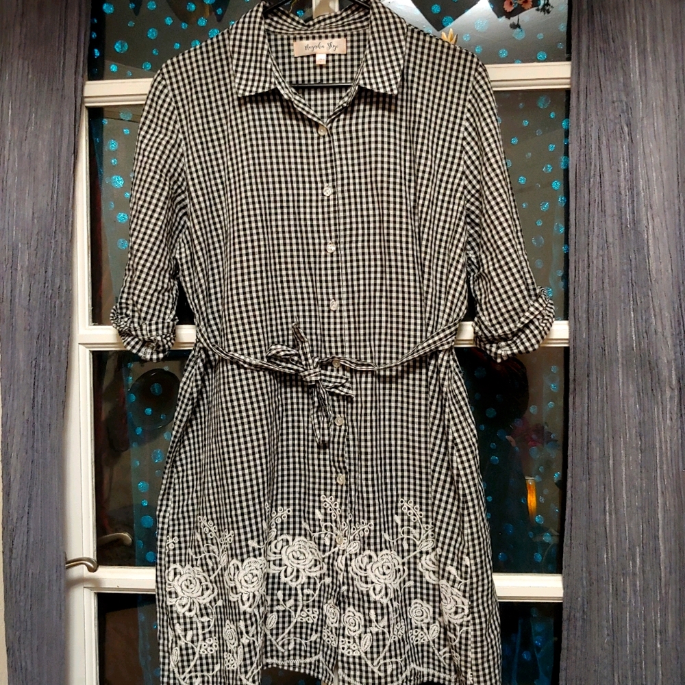 Pinup Checkered Floral Dress